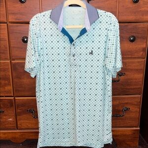 Greyson Light Blue Patterned Polo Shirt